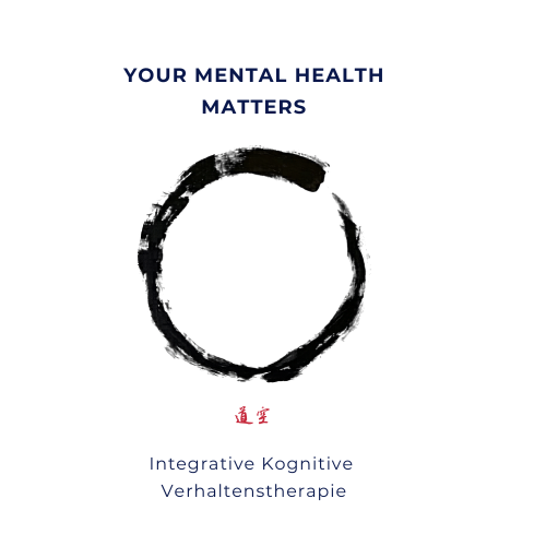 Enso-Kreis mit Verweis auf integrative kognitive Verhaltenstherapie